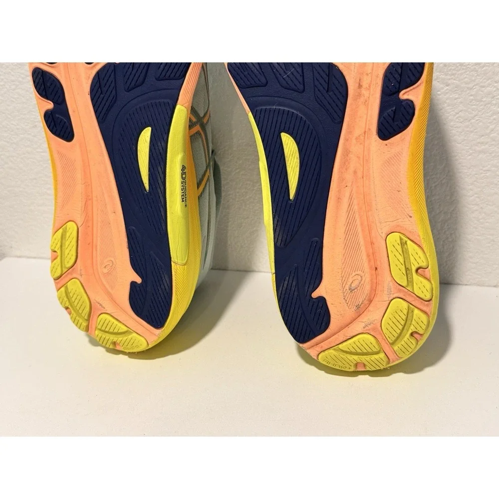 Asics Gel Kayano 31 Paris Running Shoe Mens Sz 13 Light Celadon Safety Yellow